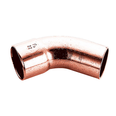 Curvas de cobre 40 Cu (45°) MH  15 mm.